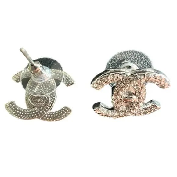 CHANEL 925 Sterling Silver Crystal Turnlock Earrings 2025 (CHXX025) - Picture 4 of 6